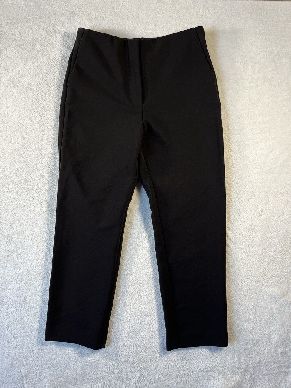 Loft Pants Women’s 4P High Waist Flat Front Pockets Dress Trouser Petite Black